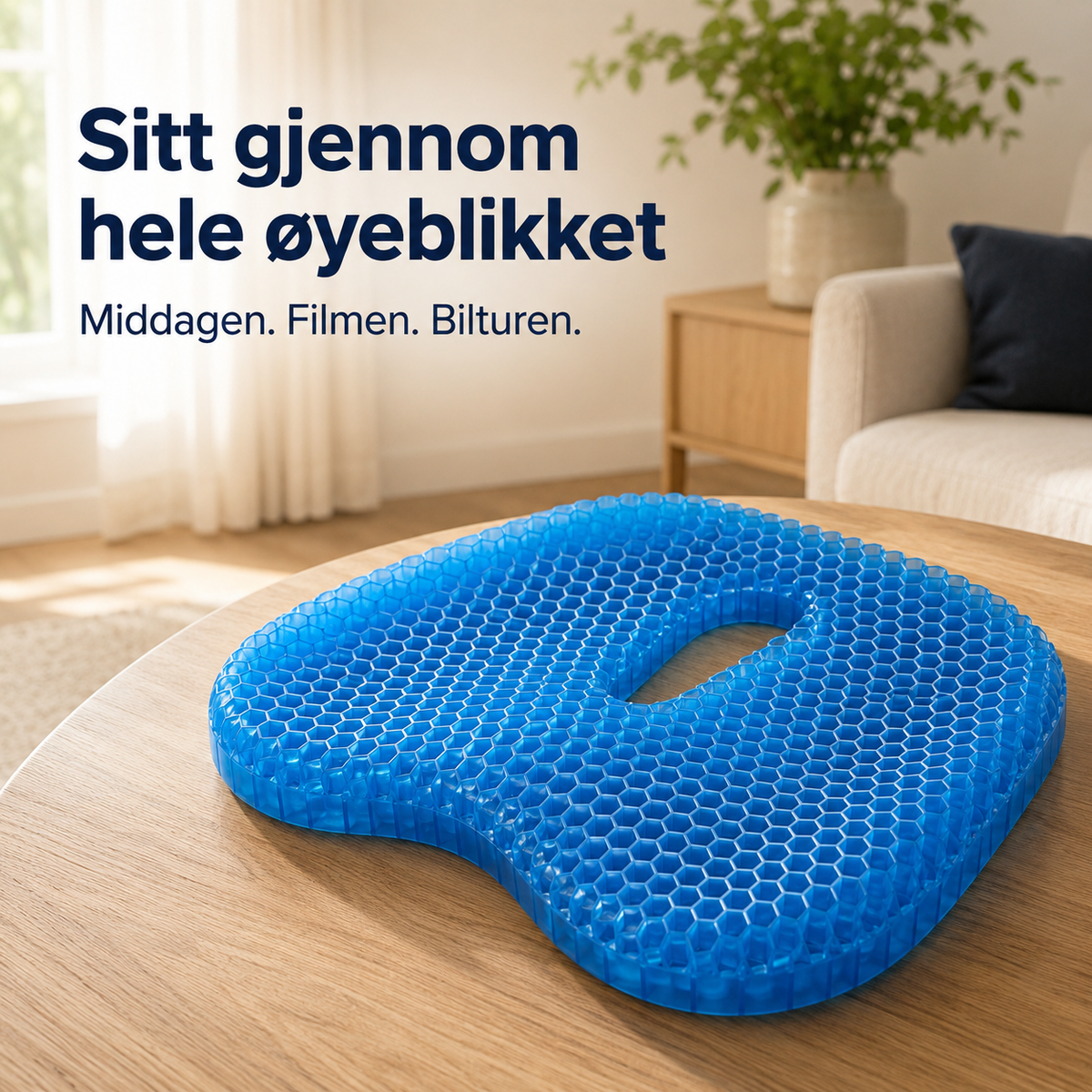 Ergolett™ Sittepute med halebeinsutskjæring