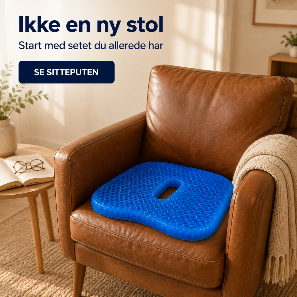 Ergolett™ Sittepute med halebeinsutskjæring